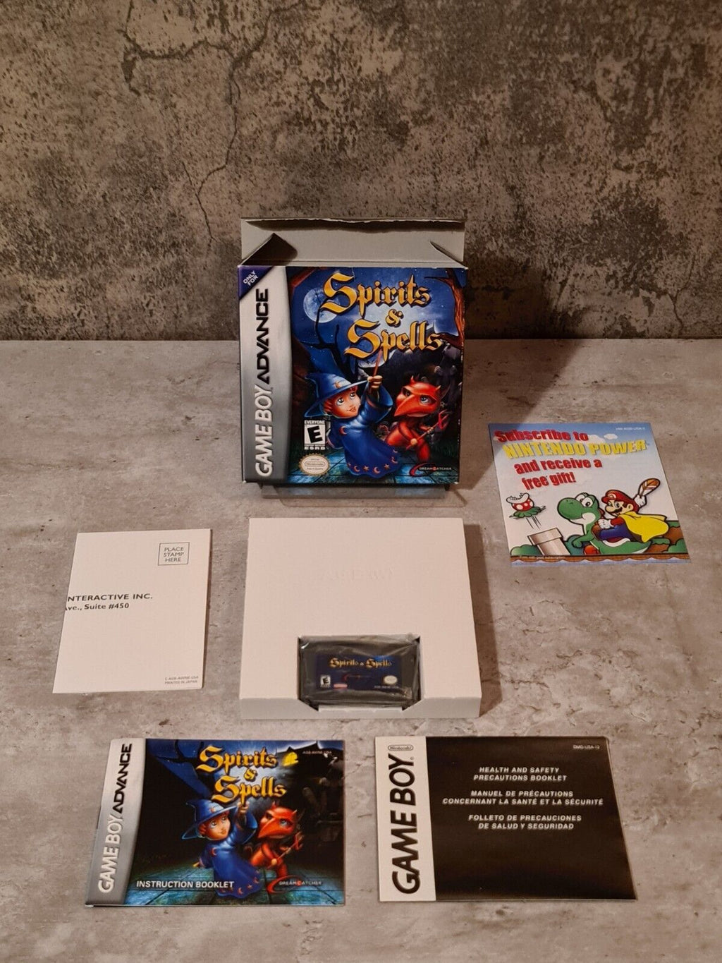 Nintendo Game Boy Advance Spirits & Spells mit OVP und Anleitung USA - T-Retro-Games 