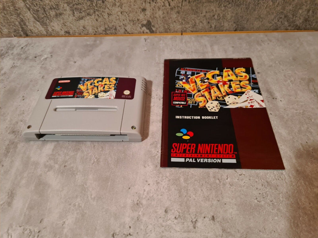 SNES Super Nintendo Vegas Stakes mit OVP und Anleitung UKV - T-Retro-Games 