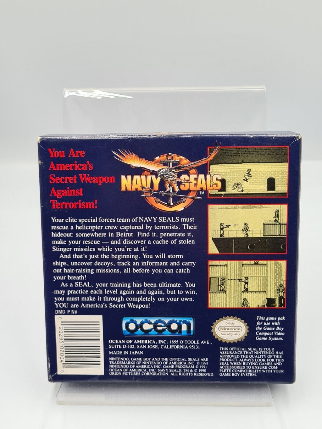 Nintendo Game Boy Classic Navy Seals mit OVP und Anleitung USA - T-Retro-Games 