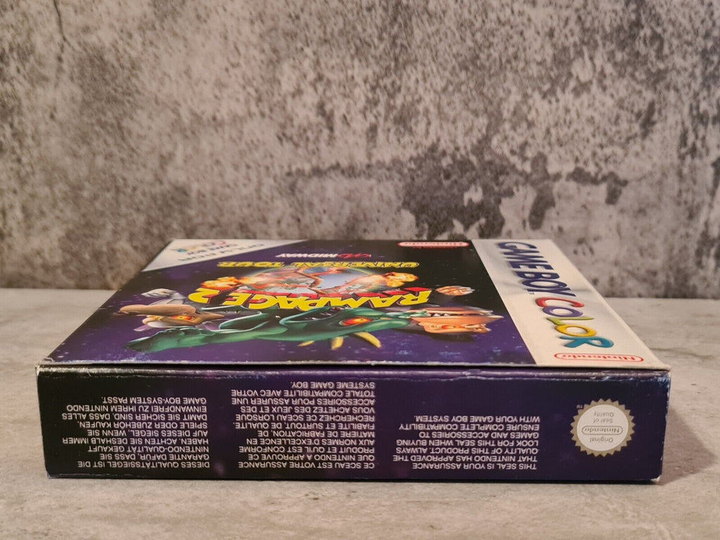 Nintendo Game Boy Color Spiel Rampage 2 Universal Tour mit OVP und Anleitung EUR - T-Retro-Games 