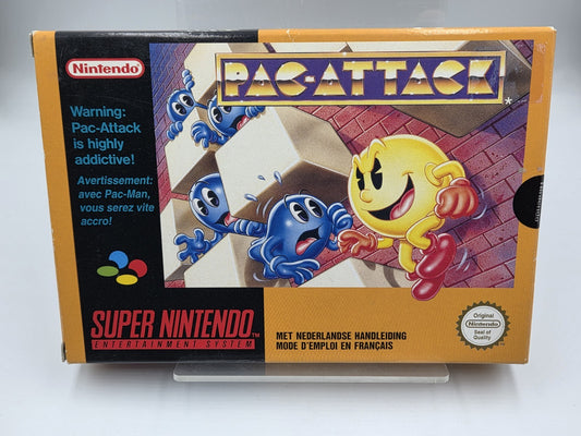 SNES Super Nintendo Pac-Attack mit OVP und Anleitung FAH