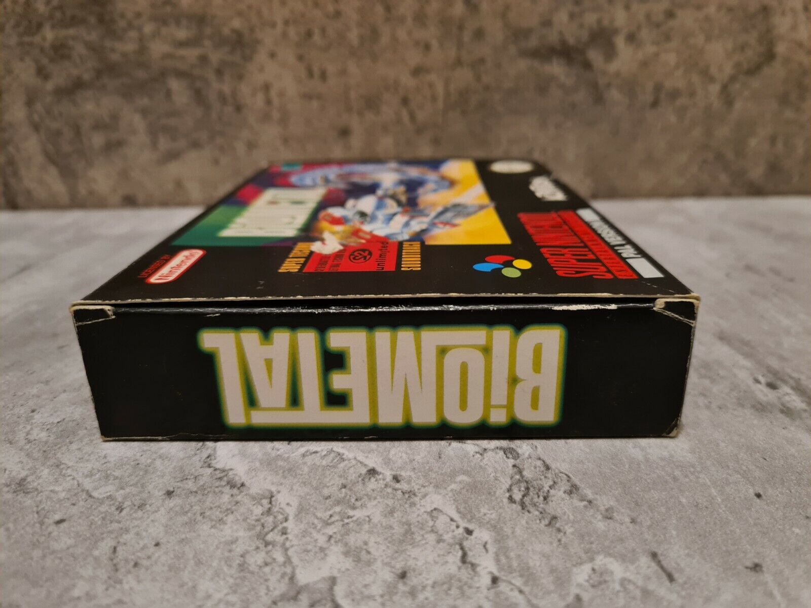SNES Super Nintendo Biometal mit OVP und Anleitung UKV - T-Retro-Games 