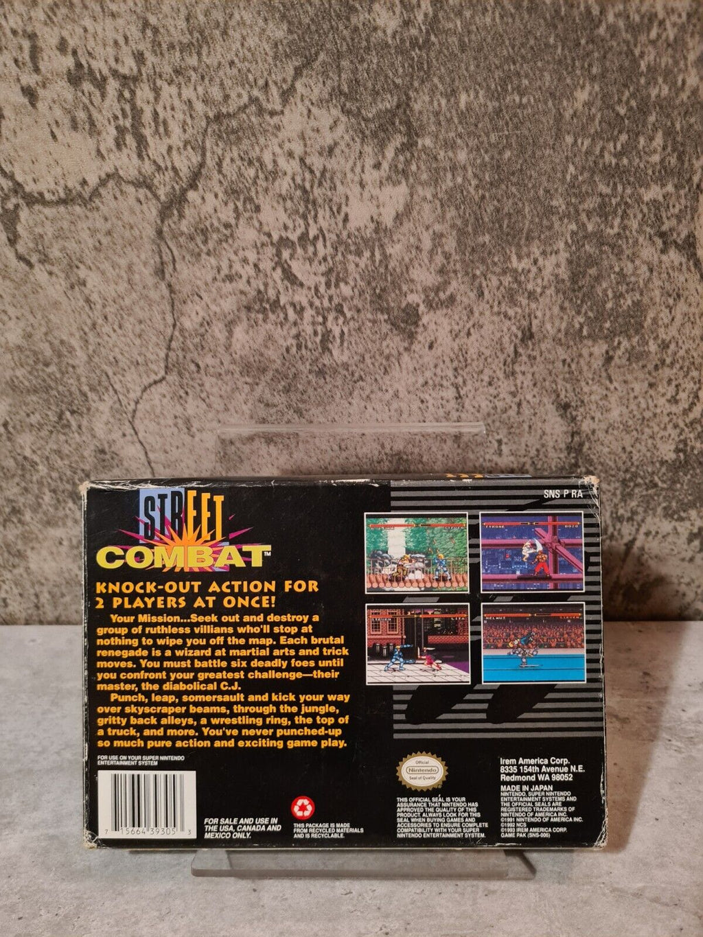 SNES Super Nintendo Street Combat mit OVP und Anleitung NTSC USA - T-Retro-Games 
