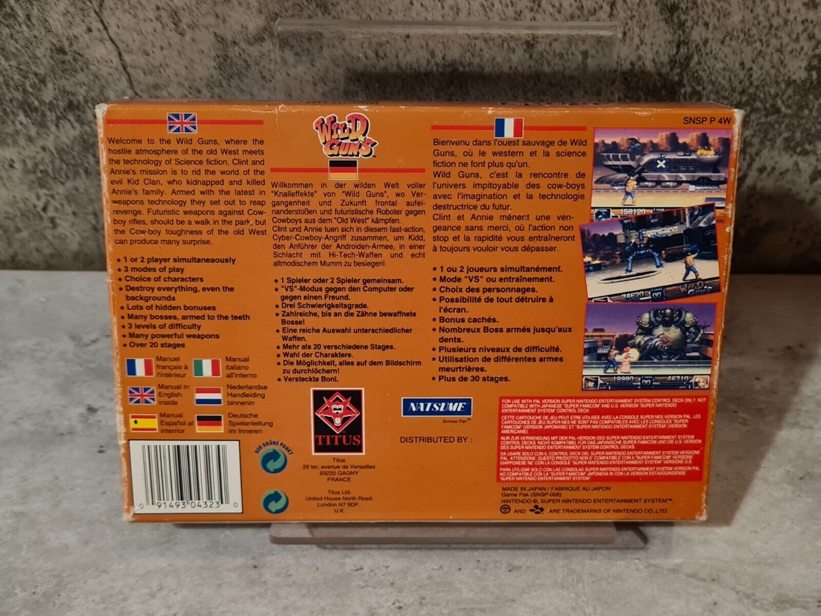 SNES Super Nintendo Wild Guns mit OVP und Anleitung EUR - T-Retro-Games 