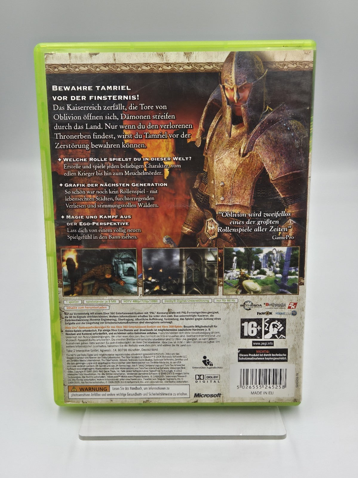 XBOX360 Spiel The Elder Scrolls IV Oblivion mit OVP und Anleitung Deutsch