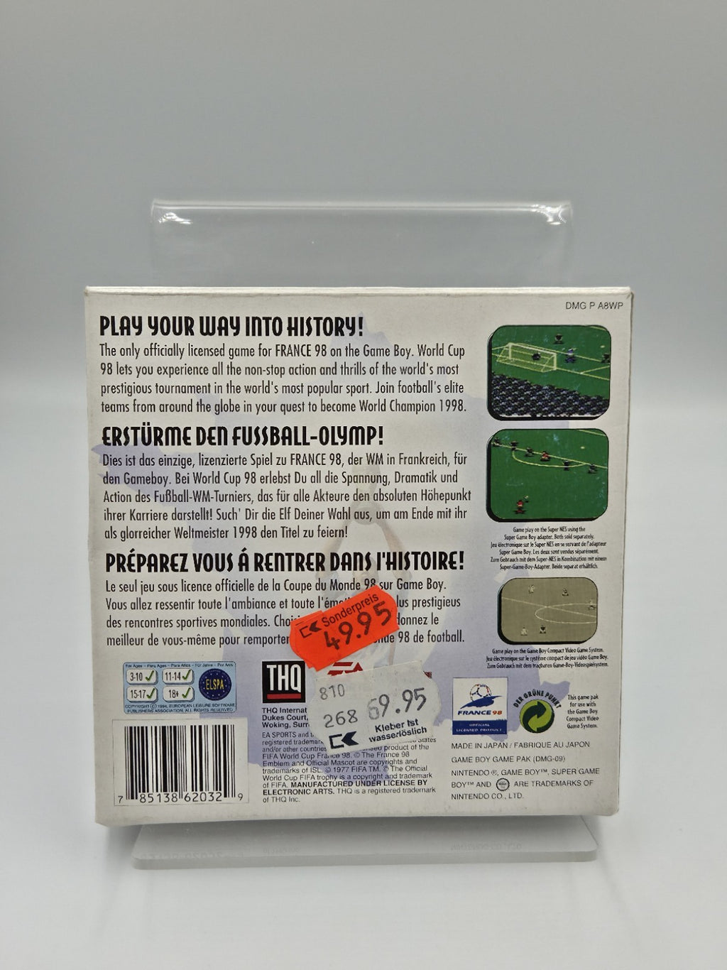 Nintendo Game Boy Classic Spiel World Cup 98 mit OVP und Anleitung EUR