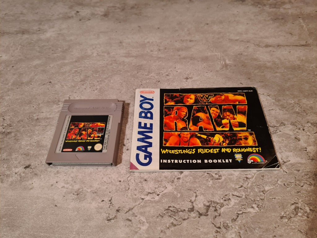 Nintendo Game Boy Classic WWF Raw mit OVP und Anleitung EUR - T-Retro-Games 