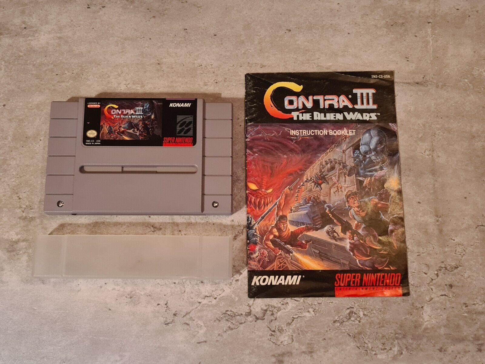 SNES Super Nintendo Contra III The Alien Wars mit OVP und Anleitung NTSC-USA - T-Retro-Games 