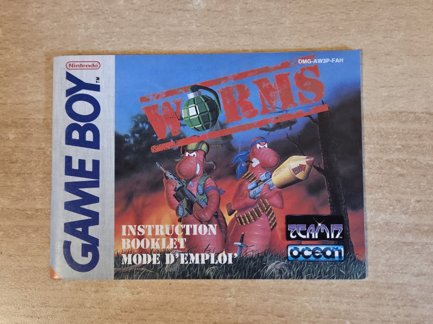 Nintendo Game Boy Classic Worms Spielanleitung Instruction Booklet FAH