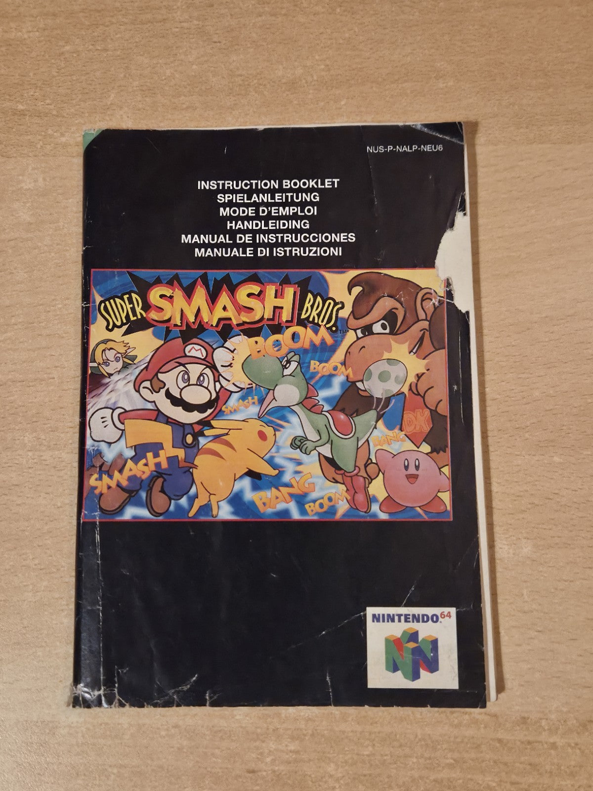N64 Nintendo Super Smash Bros. Instruction Booklet NEU