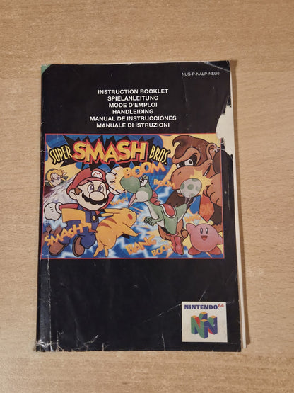 N64 Nintendo Super Smash Bros. Instruction Booklet NEU