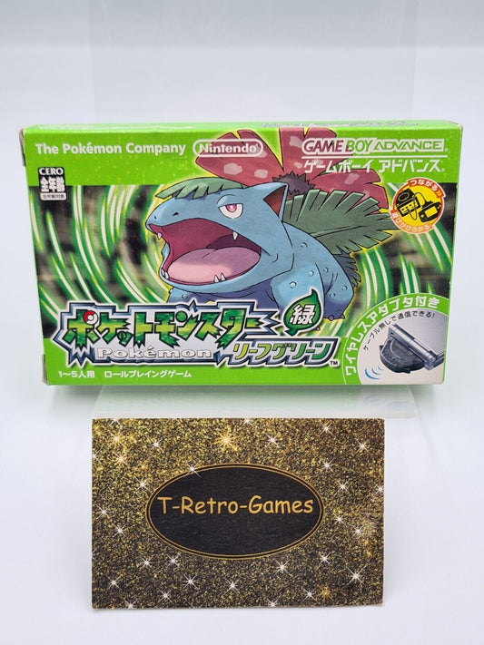 Nintendo Game Boy Advance Pokemon LeafGreen mit OVP und Anleitung Japan NTSC-J - T-Retro-Games 
