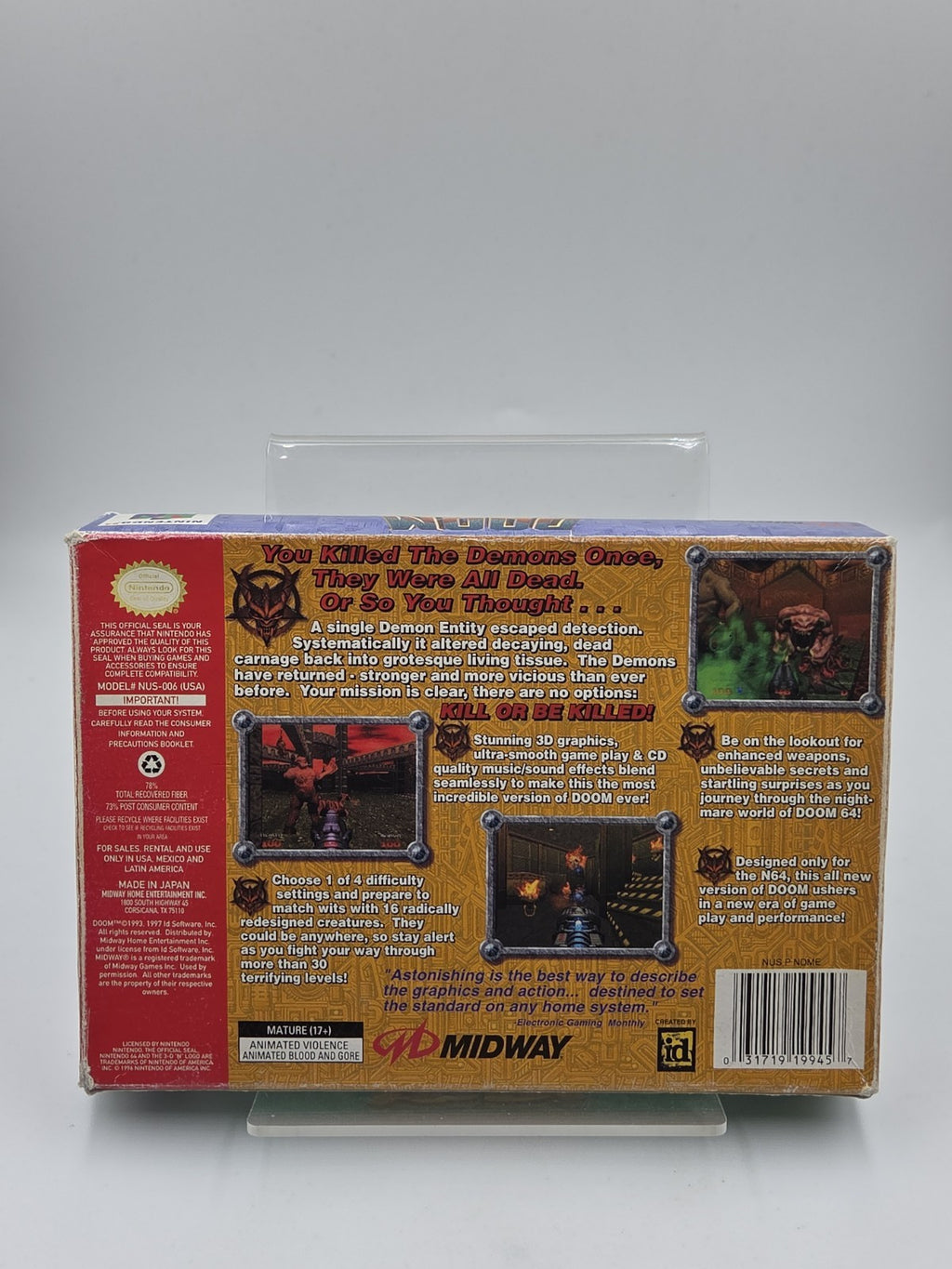 N64 Nintendo 64 Spiel Doom 64 mit OVP und Anleitung USA NTSC