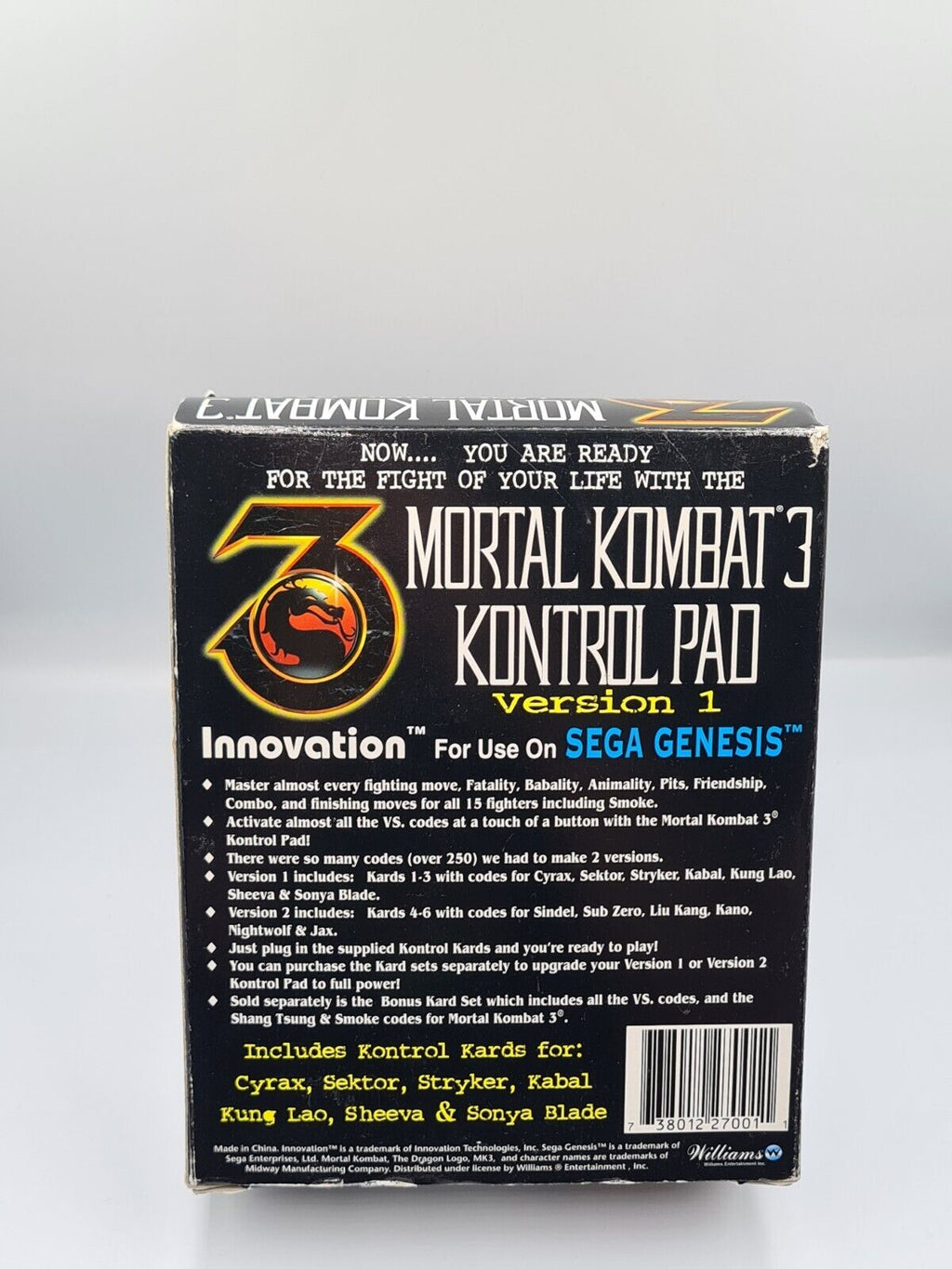 Sega Genesis Mortal Kombat 3 Kontrol Pad Version 1 Controller Joystick OVP - T-Retro-Games 