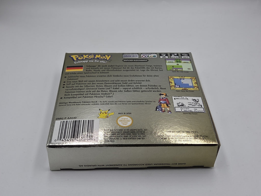 Nintendo Game Boy Color Spiel Pokemon Goldene Edition mit OVP und Anleitung NOE