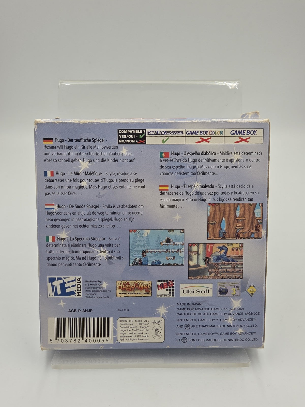 Nintendo Game Boy Advance Spiel Hugo Advance mit OVP und Anleitung EUR