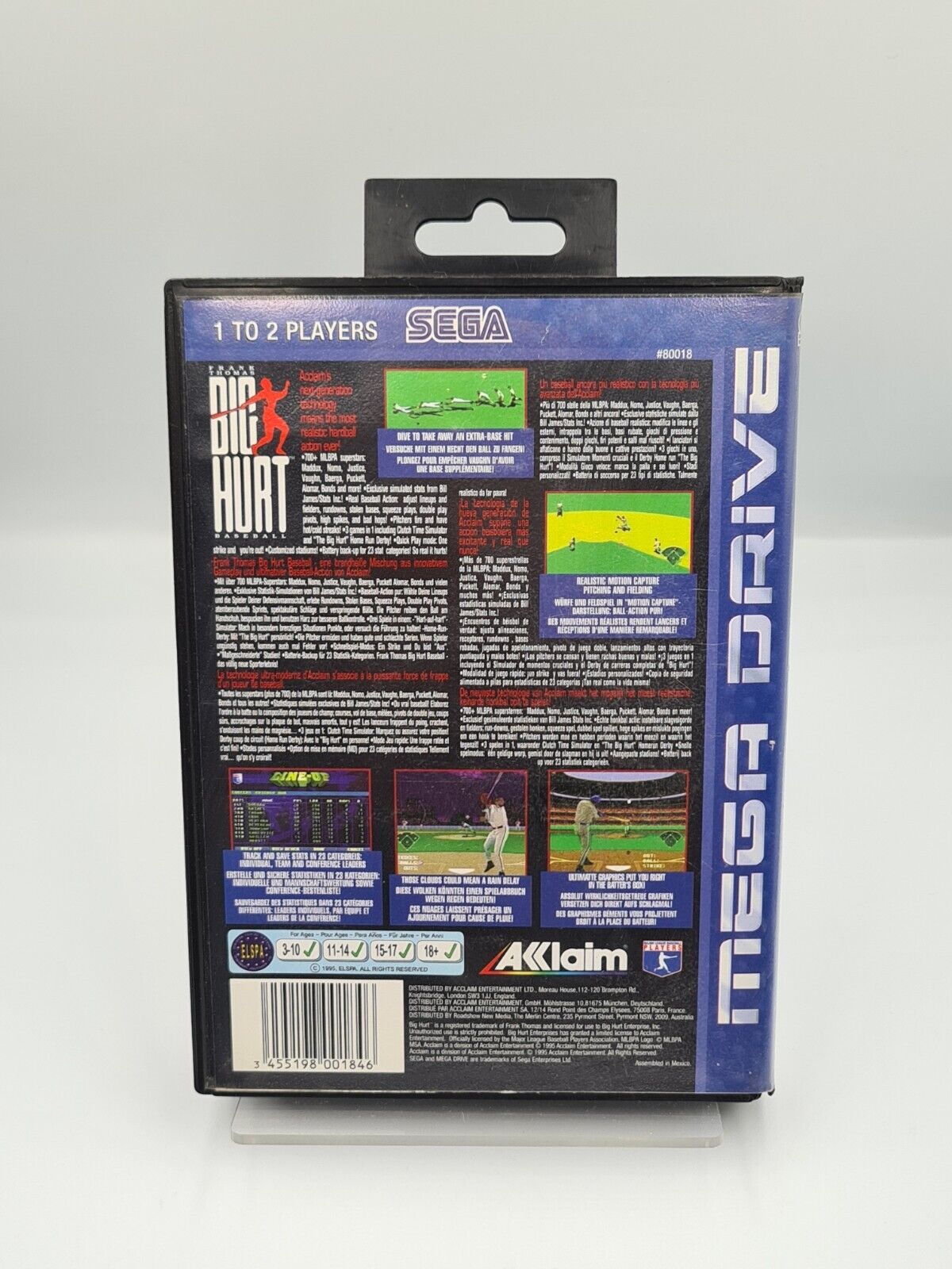 Sega Mega Drive Frank Thomas Big Hurt Baseball + OVP + Anleitung Multi Language - T-Retro-Games 