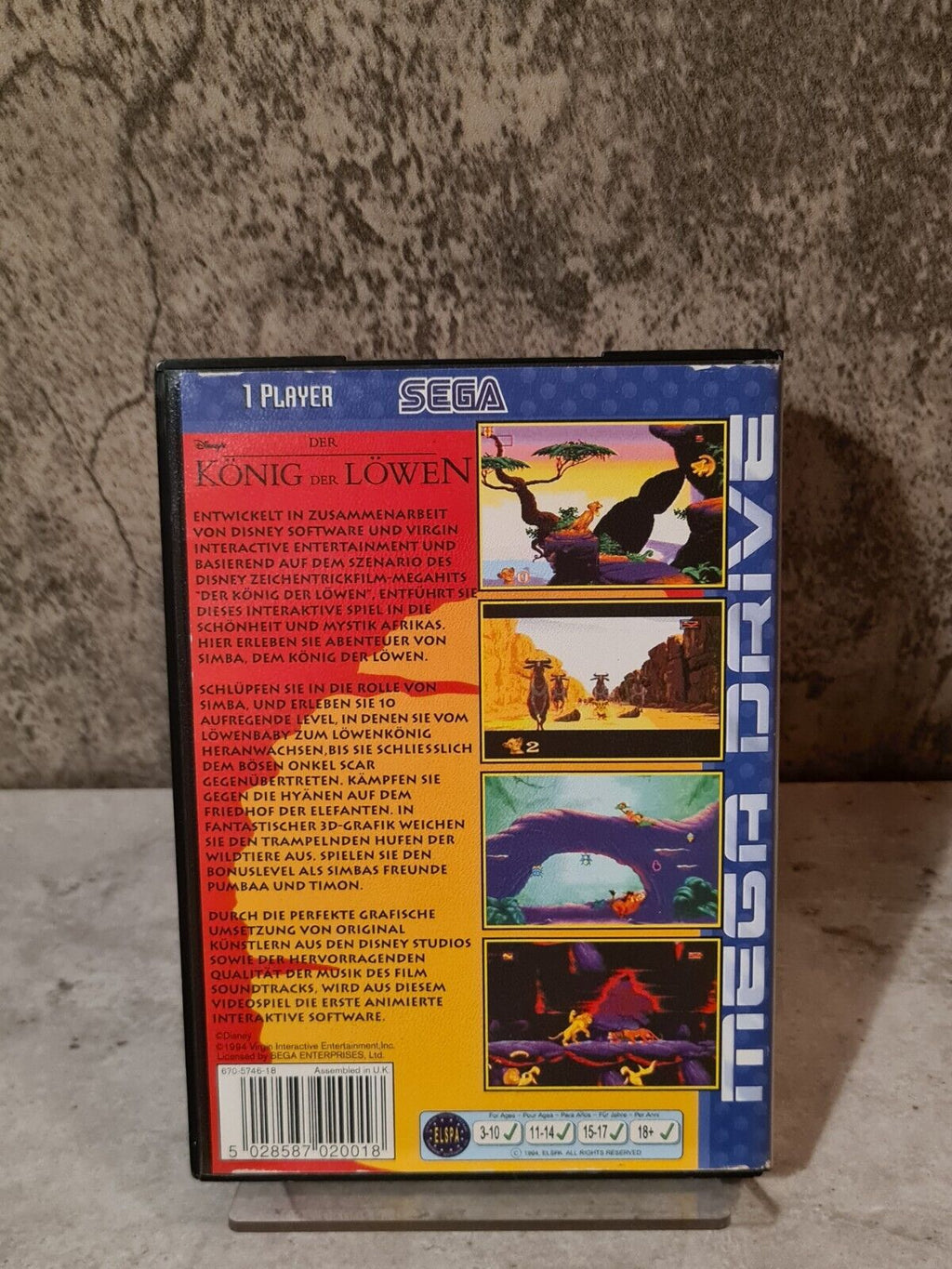 Sega Mega Drive Spiel Disney's König der Löwen mit OVP und Anleitung Deutsch - T-Retro-Games 
