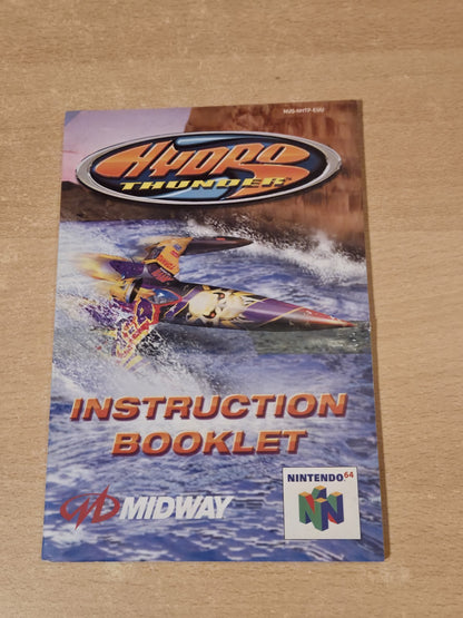 N64 Nintendo 64 Hydro Thunder Instruction Booklet EUR