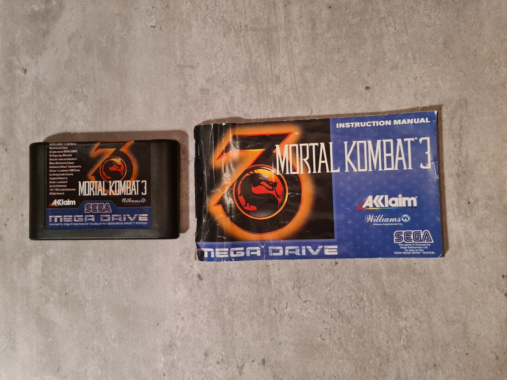 Sega Mega Drive Spiel Mortal Kombat 3 mit OVP und Anleitung Multi Language - T-Retro-Games 