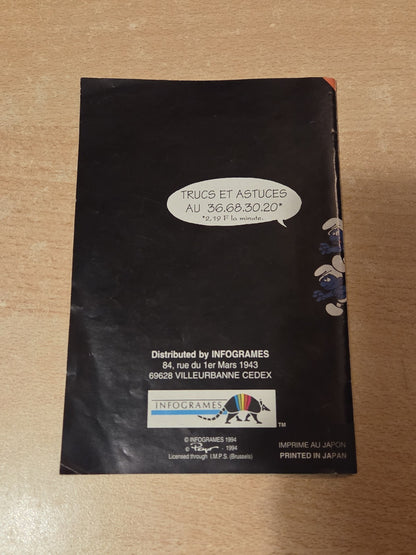 SNES Super Nintendo Les Schtroumpfs Instruction Booklet FAH