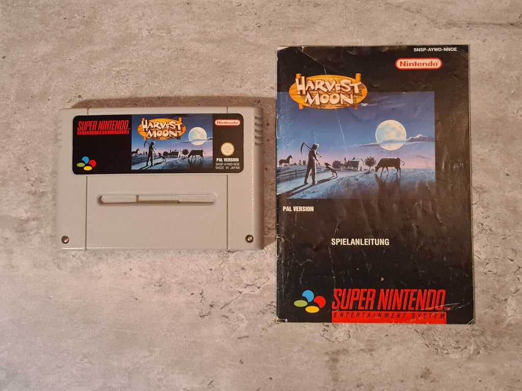 SNES Super Nintendo Harvest Moon mit OVP und Anleitung NOE - T-Retro-Games 