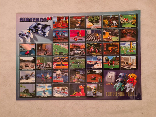 N64 Nintendo 64 Kalender Calendar 1998 Nintendo - T-Retro-Games 