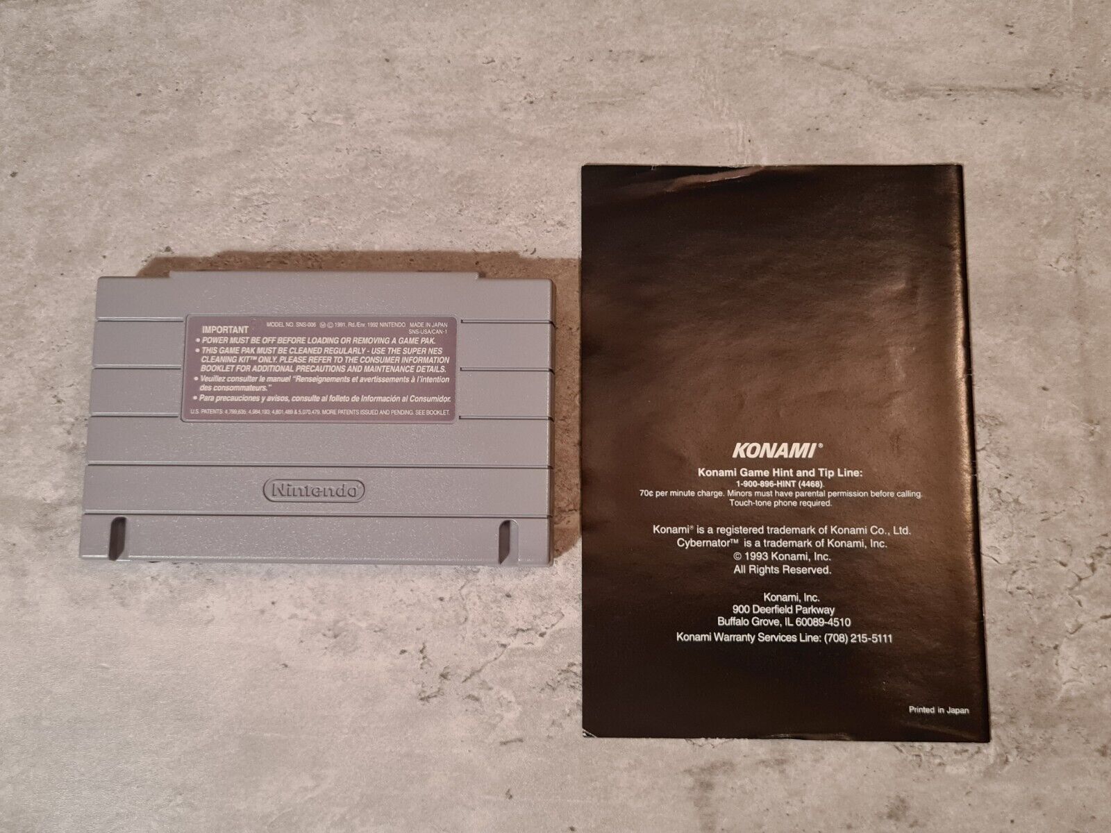 SNES Super Nintendo Cybernator mit OVP und Anleitung NTSC-USA - T-Retro-Games 