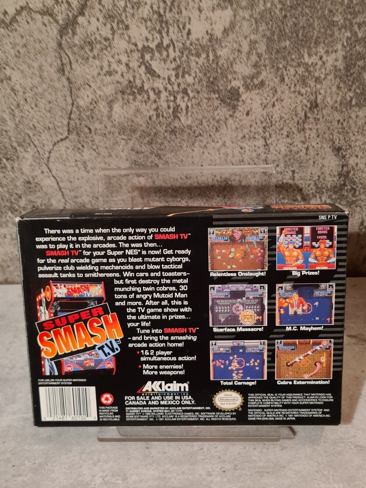 SNES Super Nintendo Super Smash T.V. mit OVP und Anleitung NTSC USA - T-Retro-Games 