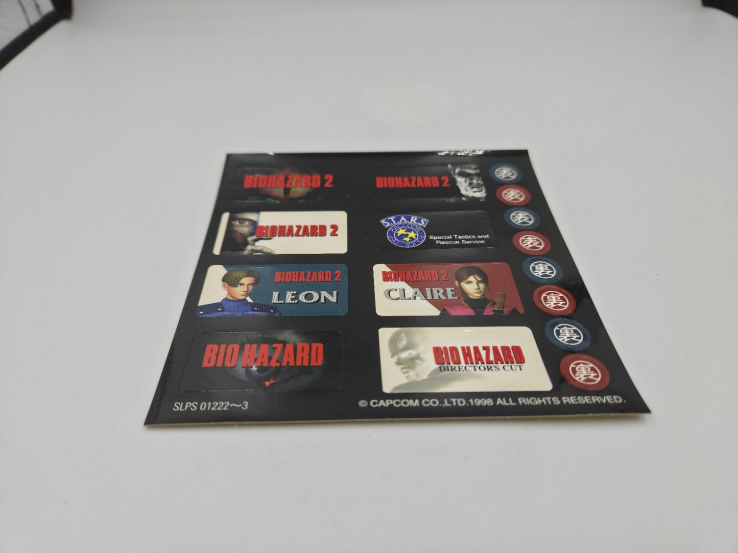 BioHazard 2 Resident Evil Sticker Aufkleber PS1 Playstation PSX 1998