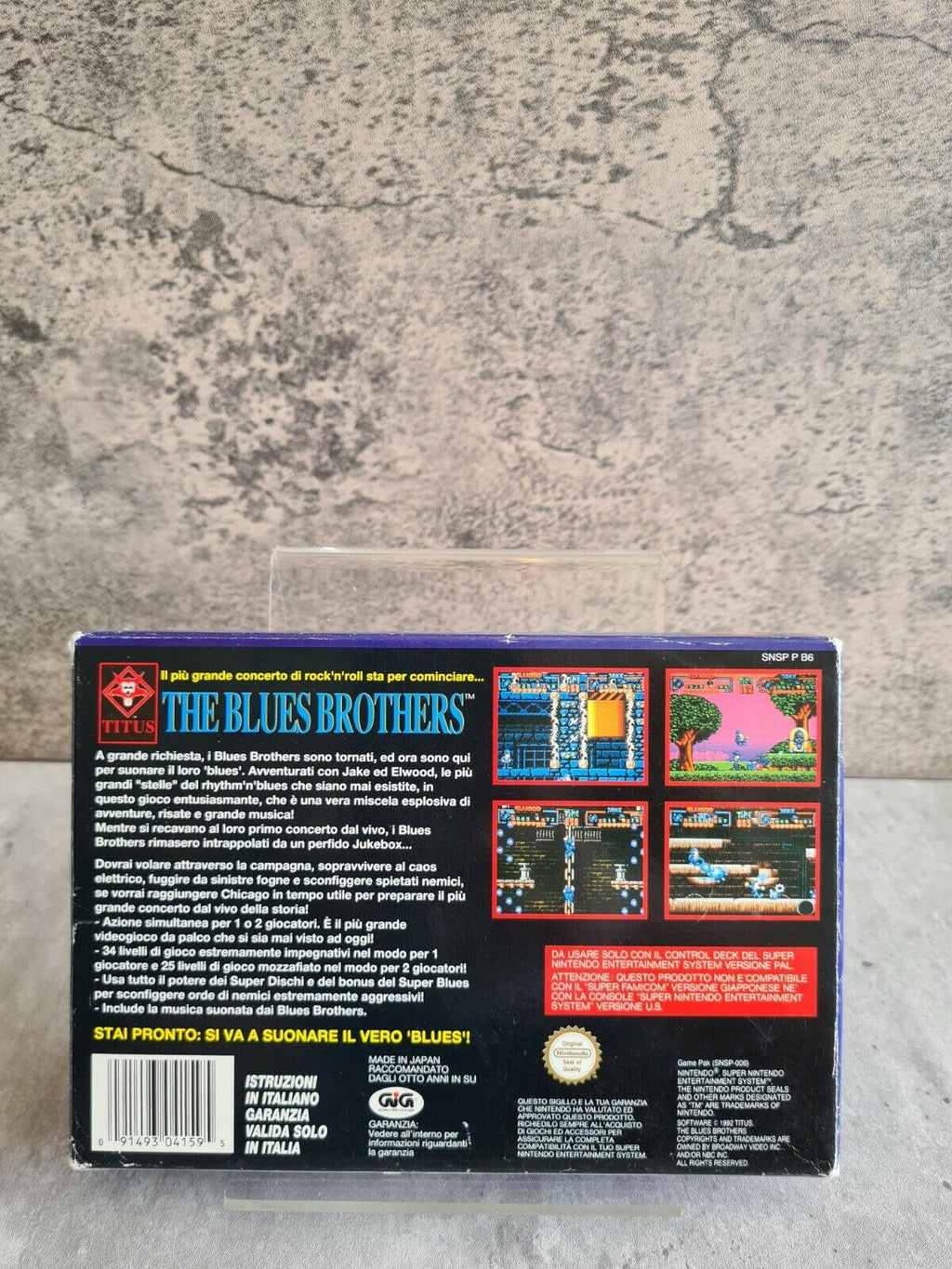SNES Super Nintendo The Blues Brothers mit OVP und Anleitung ITA - T-Retro-Games 