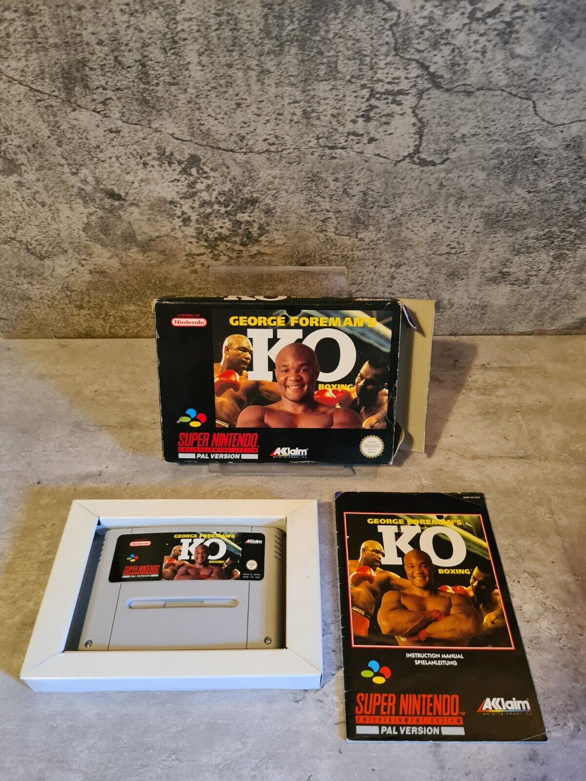 SNES Super Nintendo George Foreman's KO Boxing mit OVP und Anleitung NOE - T-Retro-Games 