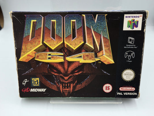 N64 Nintendo 64 Doom 64 mit OVP und Anleitung UKV