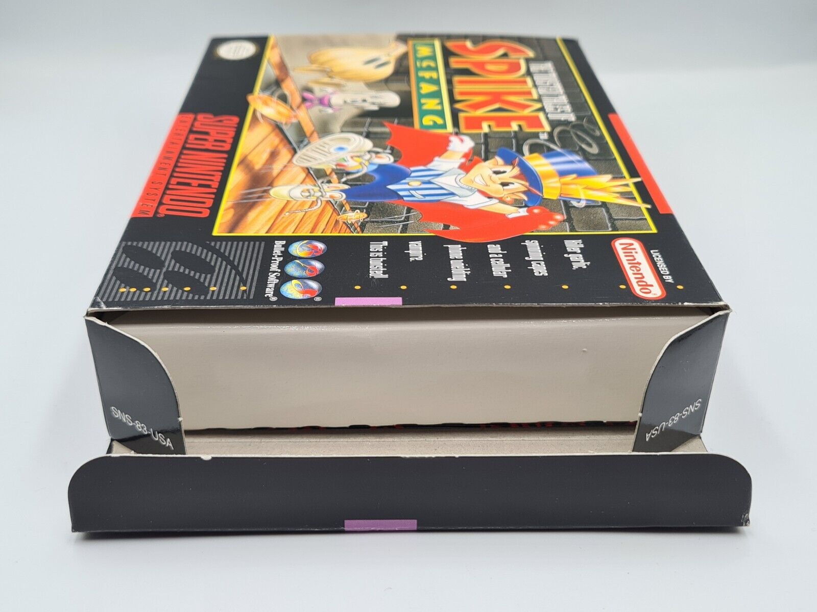 SNES Super Nintendo The Twisted Tales of Spike Mcfang + OVP + Anleitung NTSC-USA - T-Retro-Games 