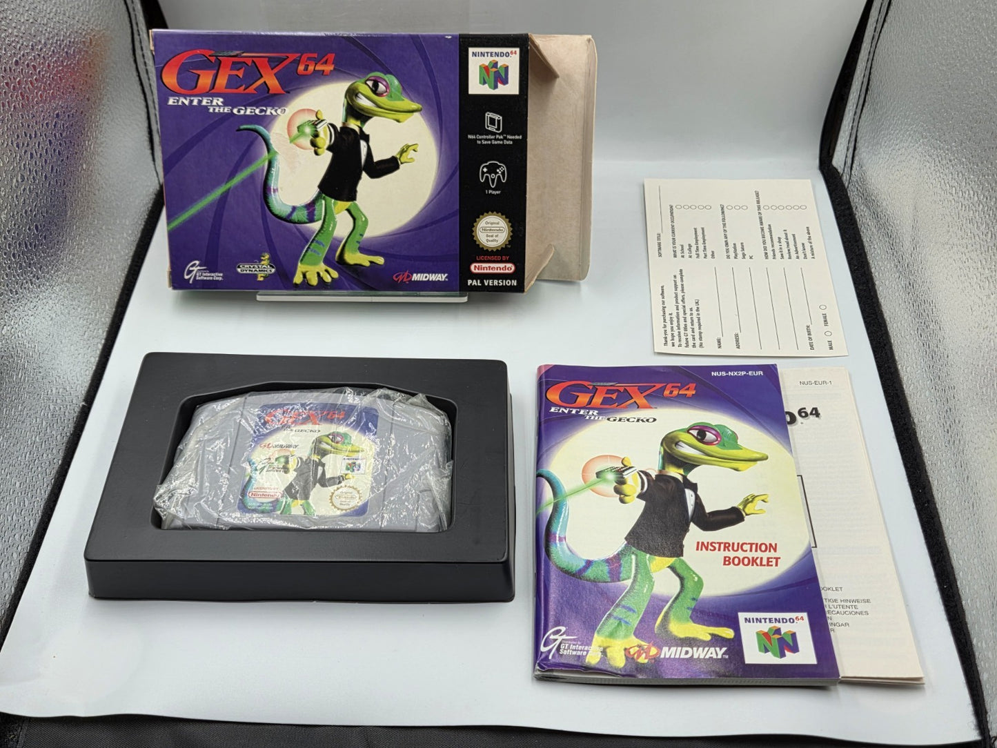 N64 Nintendo 64 Gex 64 Enter The Gecko mit OVP und Anleitung EUR