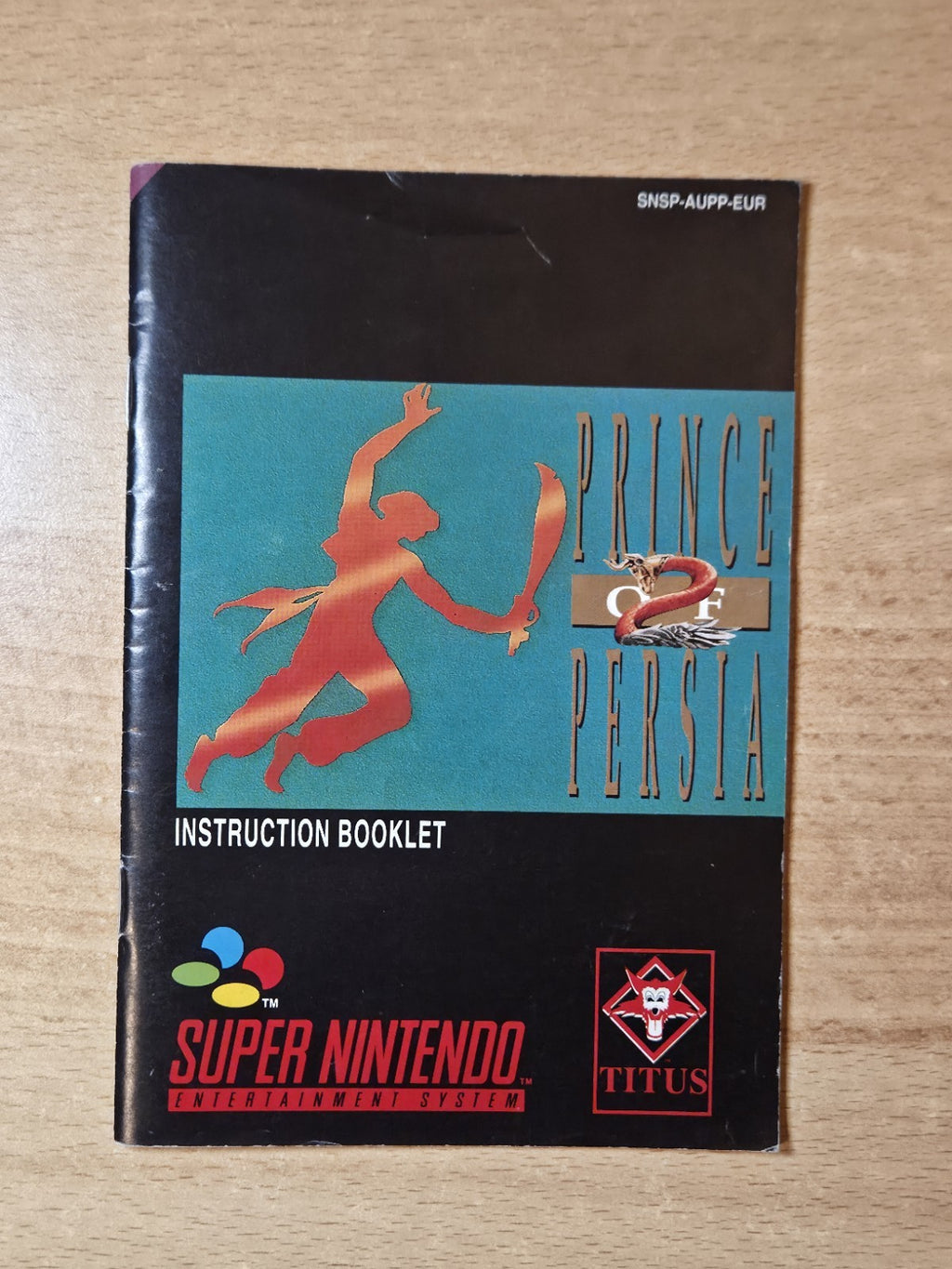 SNES Super Nintendo Prince of Persia 2 Spielanleitung Instruction Booklet EUR