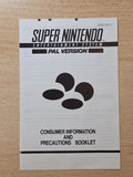 Super Nintendo Consumer Information Spielanleitung Instruction Booklet UKV-1