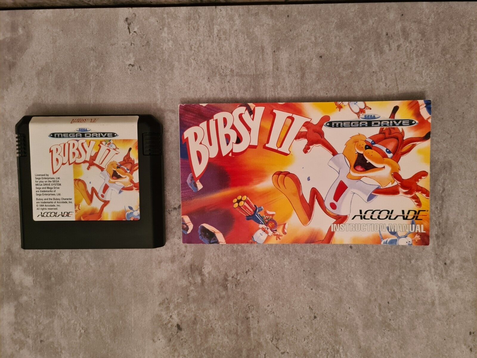 Sega Mega Drive Spiel Bubsy II mit OVP und Anleitung Multi Language - T-Retro-Games 