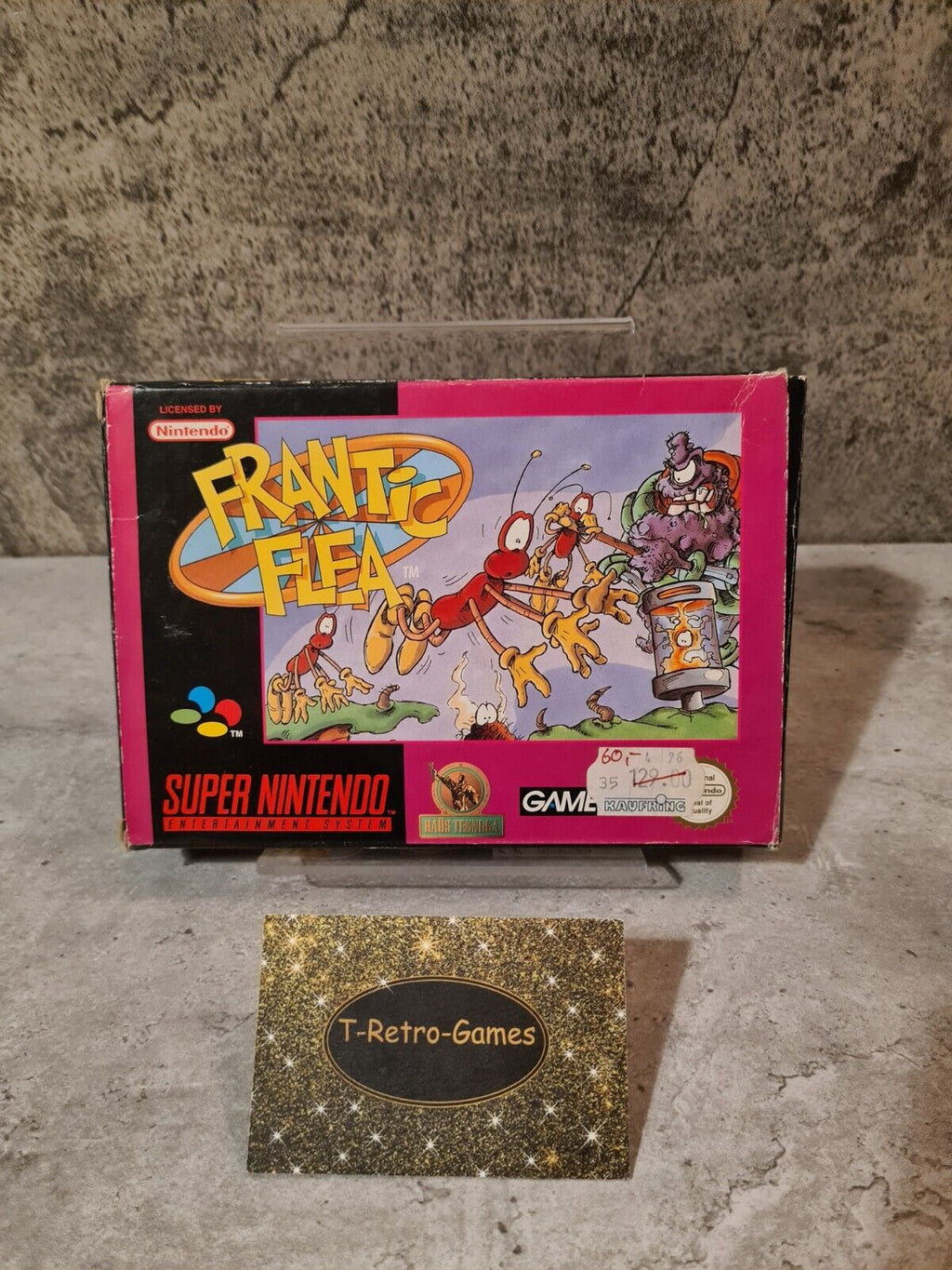 SNES Super Nintendo Frantic Flea mit OVP und Anleitung EUR - T-Retro-Games 