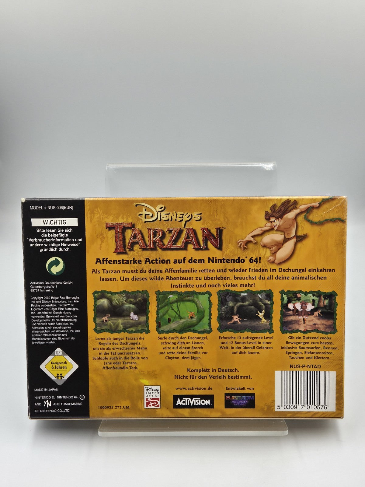 N64 Nintendo 64 Spiel Disney's Tarzan mit OVP und Anleitung NOE