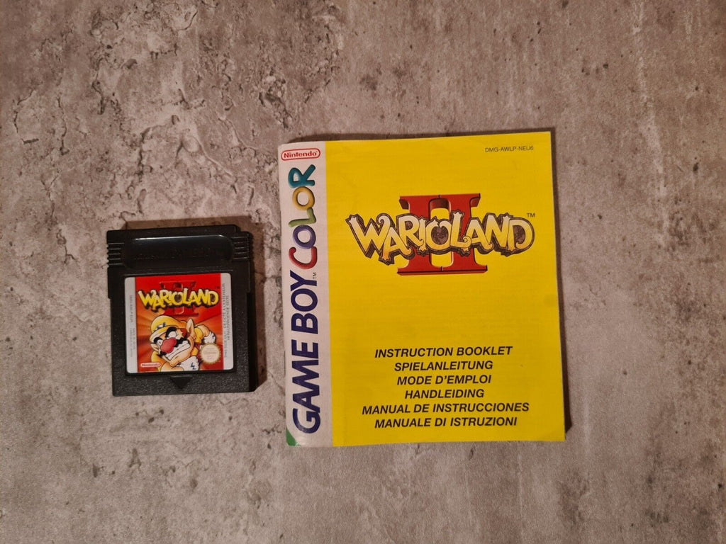 Gameboy Color Wario Land II mit OVP und Anleitung EUR - T-Retro-Games 