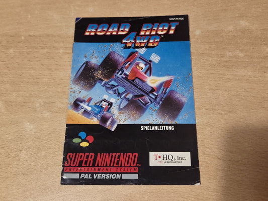 SNES Road Riot 4WD Spielanleitung Instruction Booklet NOE