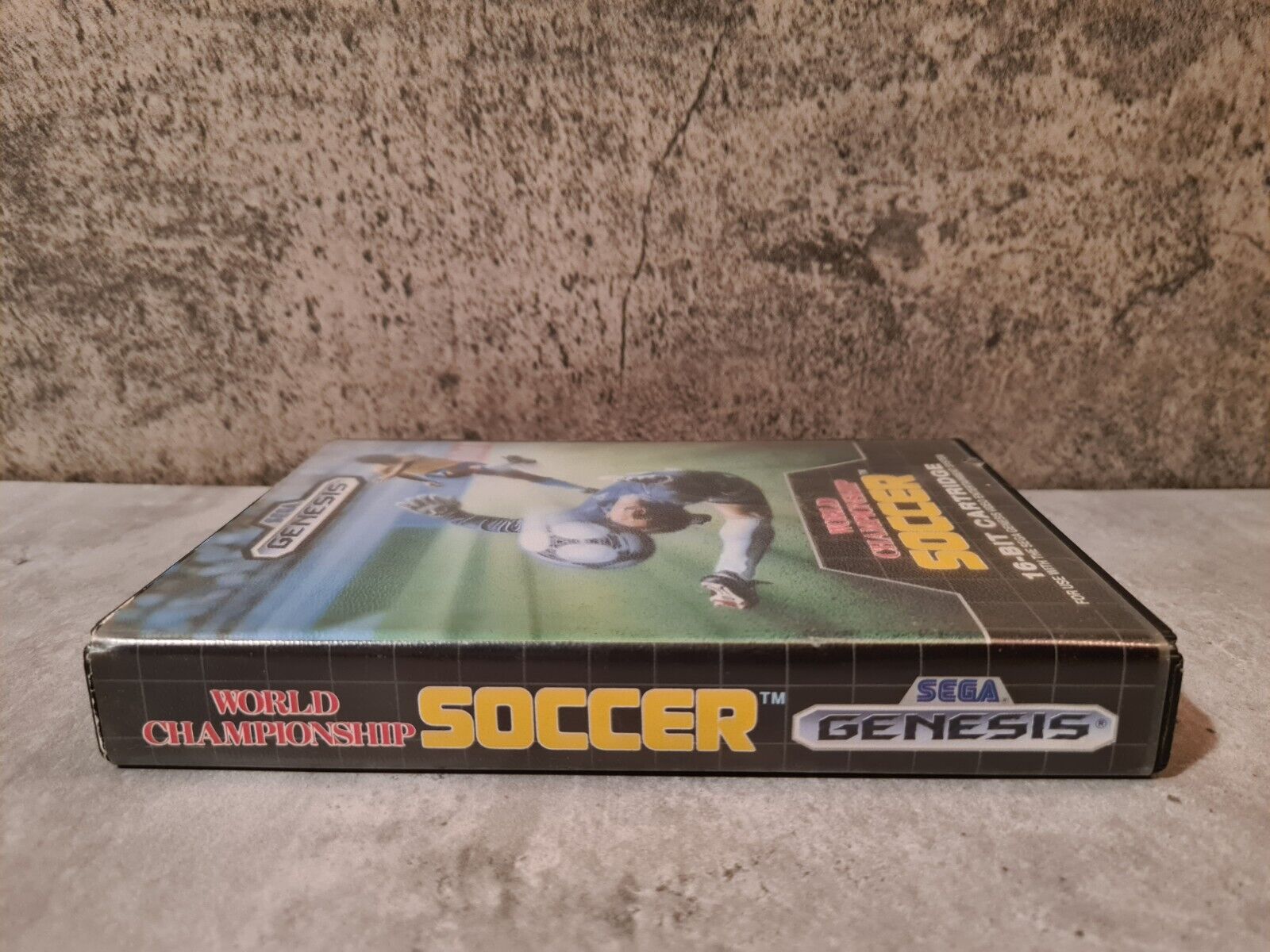 Sega Genesis Spiel World Championship Soccer mit OVP und Anleitung USA - T-Retro-Games 