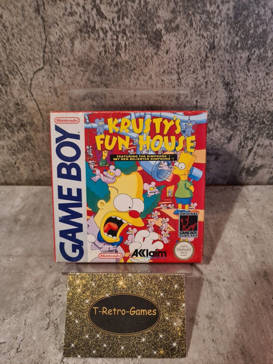Nintendo Game Boy Classic Spiel Krusty's Fun House mit OVP und Anleitung NOE - T-Retro-Games 