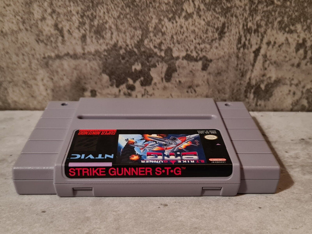 SNES Super Nintendo Strike Gunner S.T.G mit OVP und Anleitung NTSC-USA - T-Retro-Games 