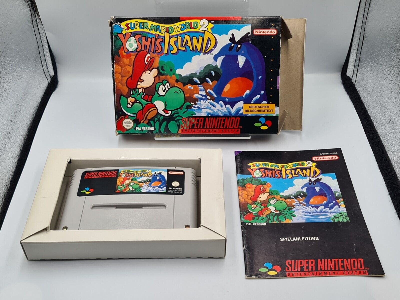 SNES Super Nintendo Super Mario World 2: Yoshi's Island mit OVP + Anleitung NOE - T-Retro-Games 