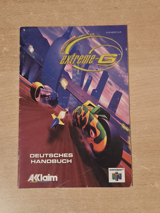 N64 Nintendo 64 extreme-G  Instruction Booklet EUR