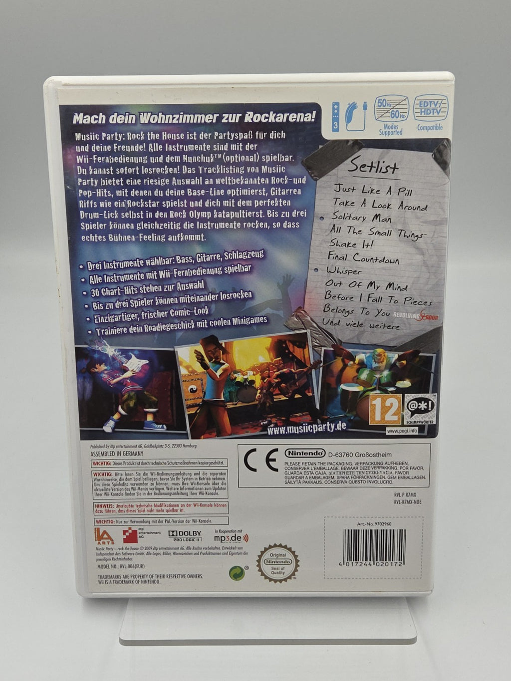 Nintendo Wii Spiel Musiic Party rock the house mit OVP und Anleitung NOE