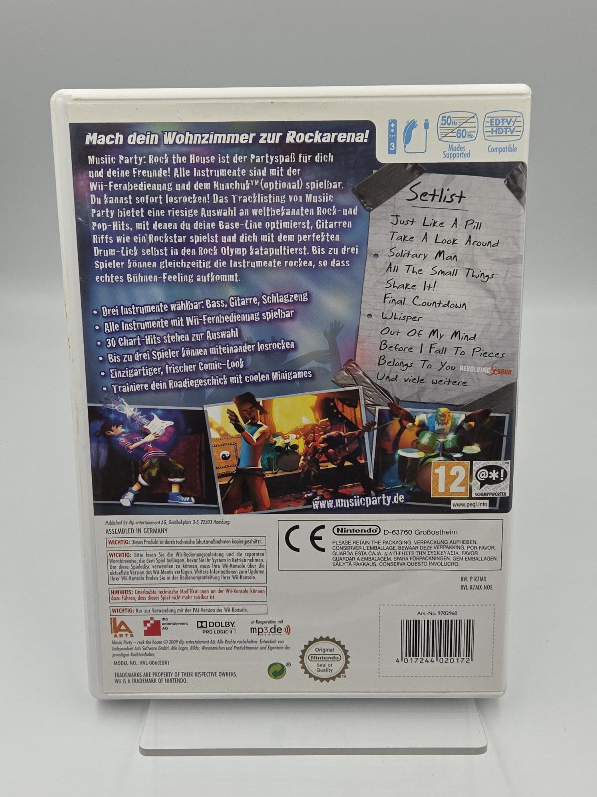 Nintendo Wii Spiel Musiic Party rock the house mit OVP und Anleitung NOE