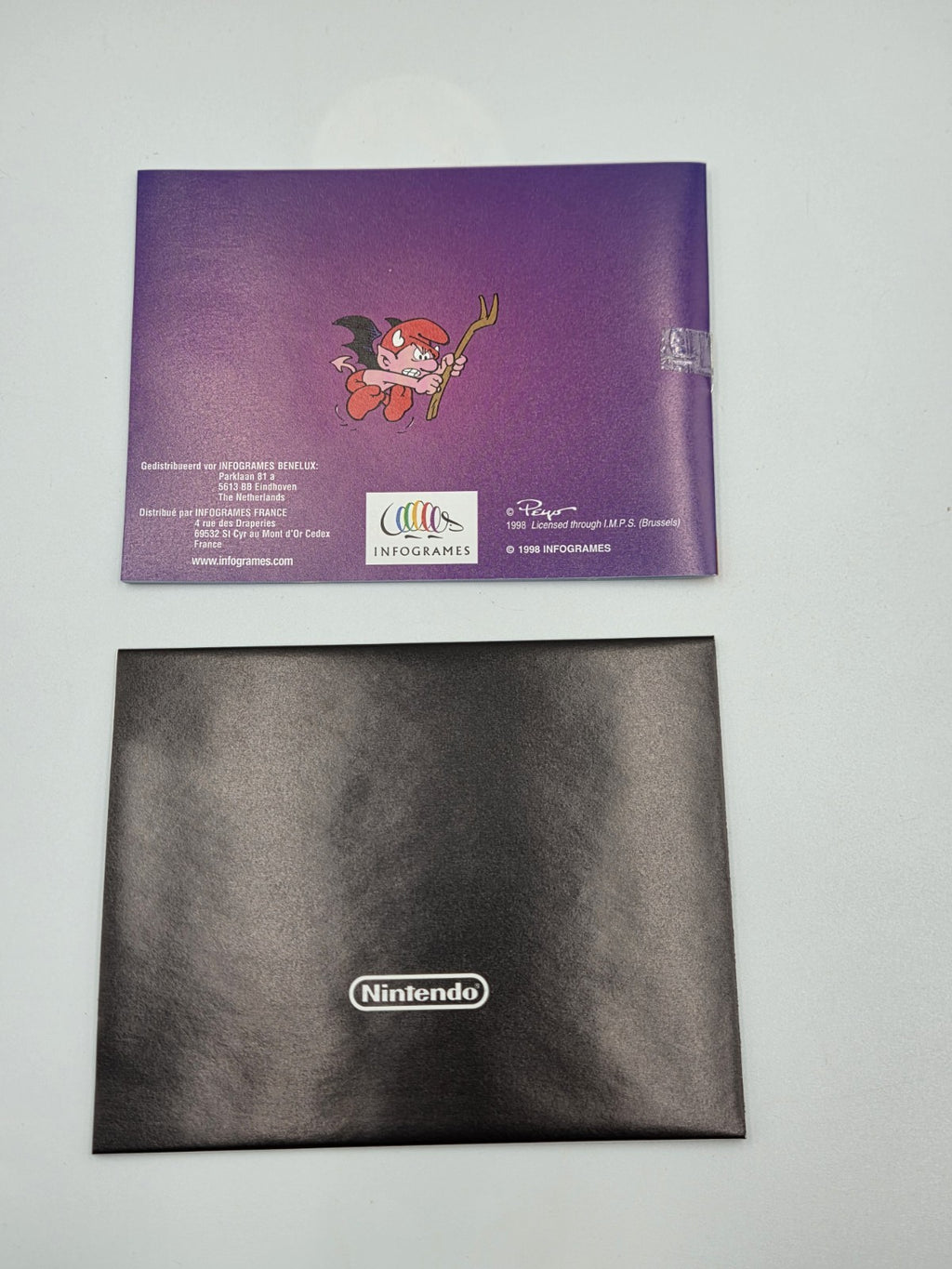 Nintendo Game Boy Color Le Cauchemar Des Schtroumpfs mit OVP und Anleitung FAH